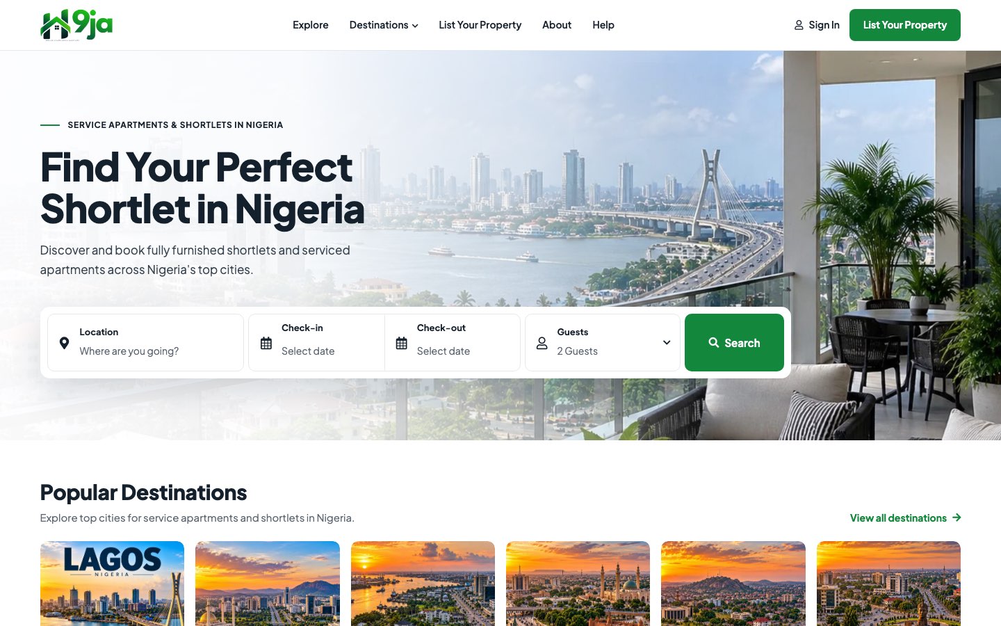 Homes9ja homepage