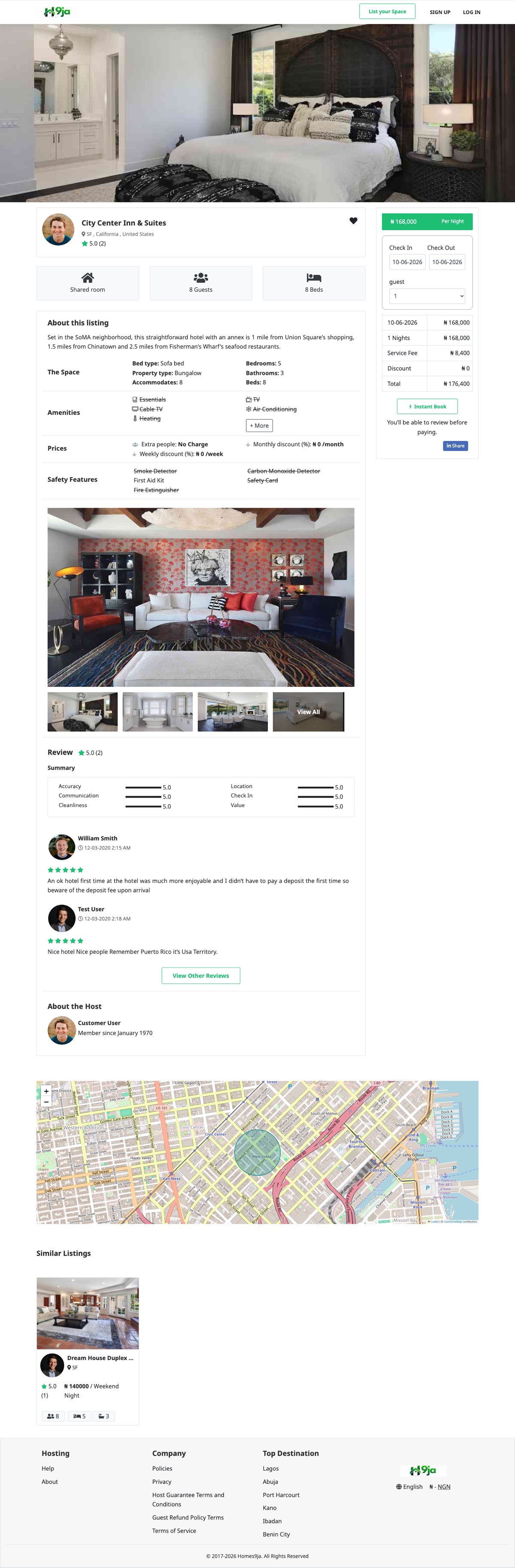 Homes9ja Property Listing page