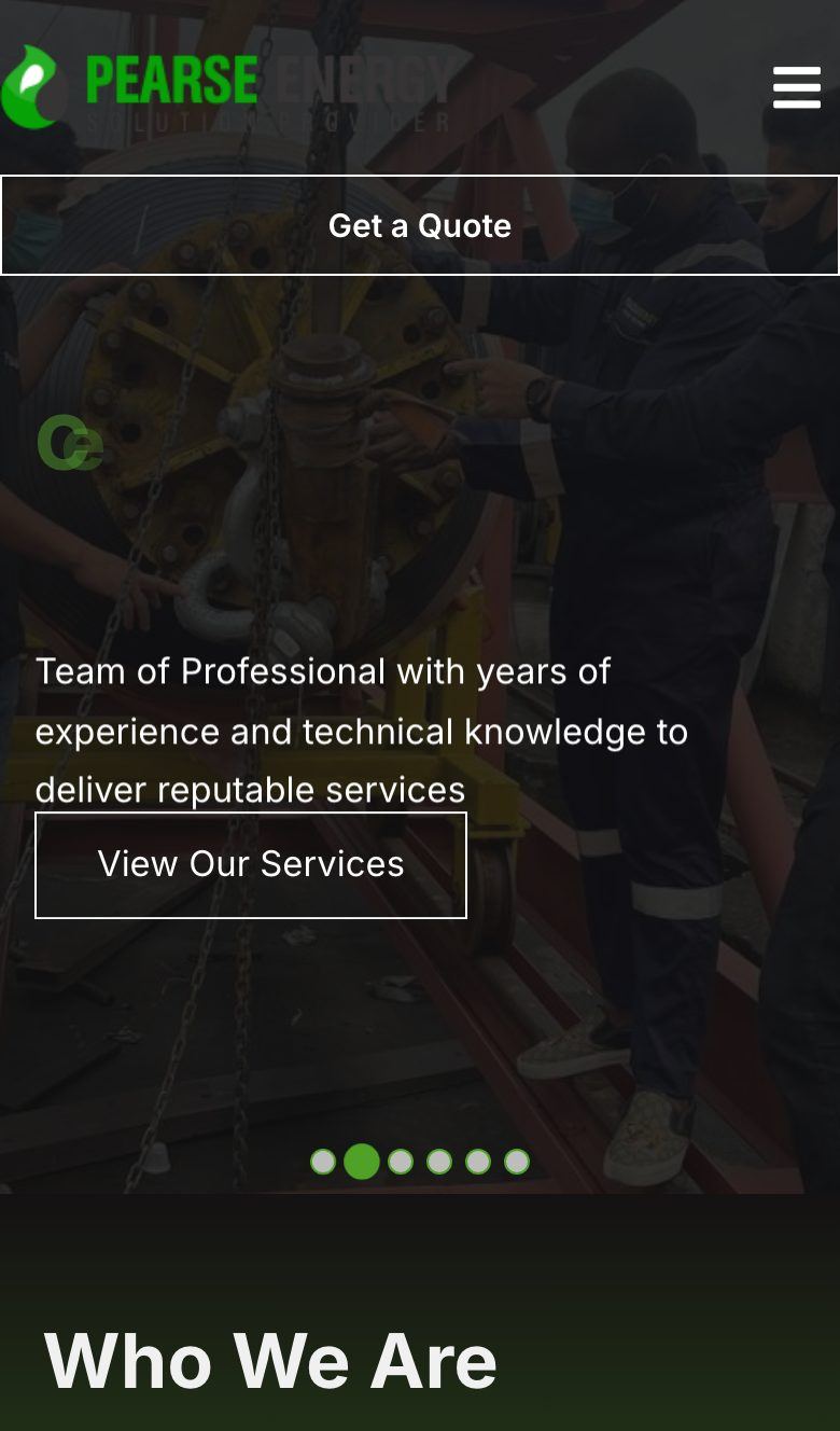 Pearse Energy on mobile