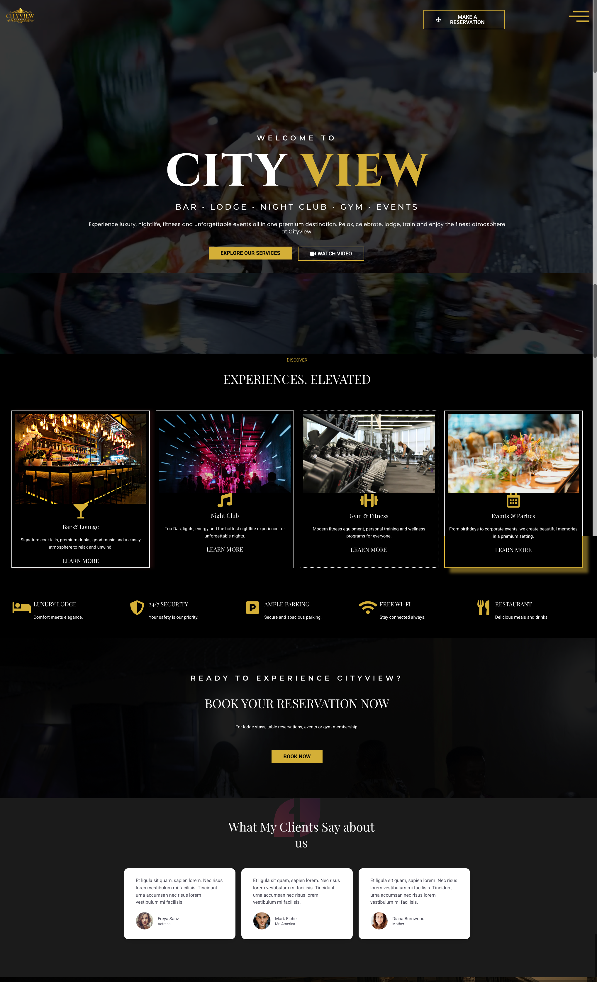 Night Club Web Design