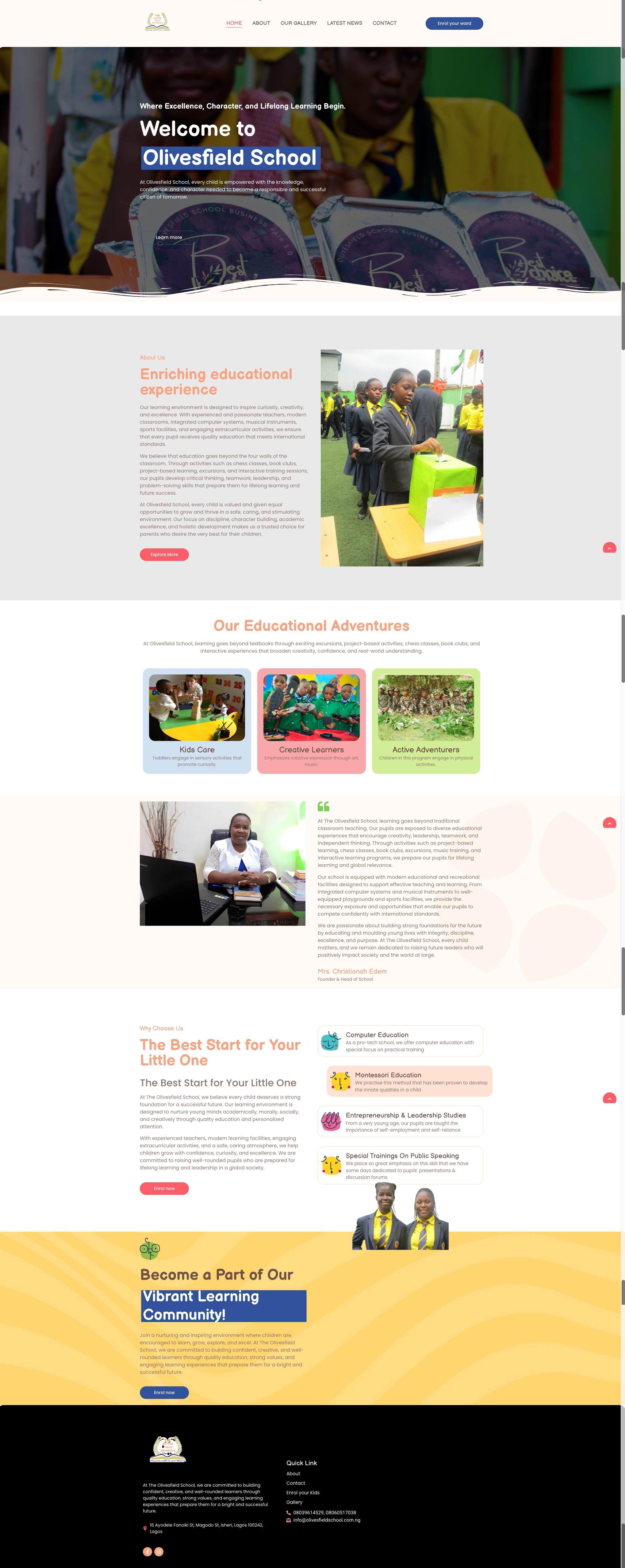 School Website Design